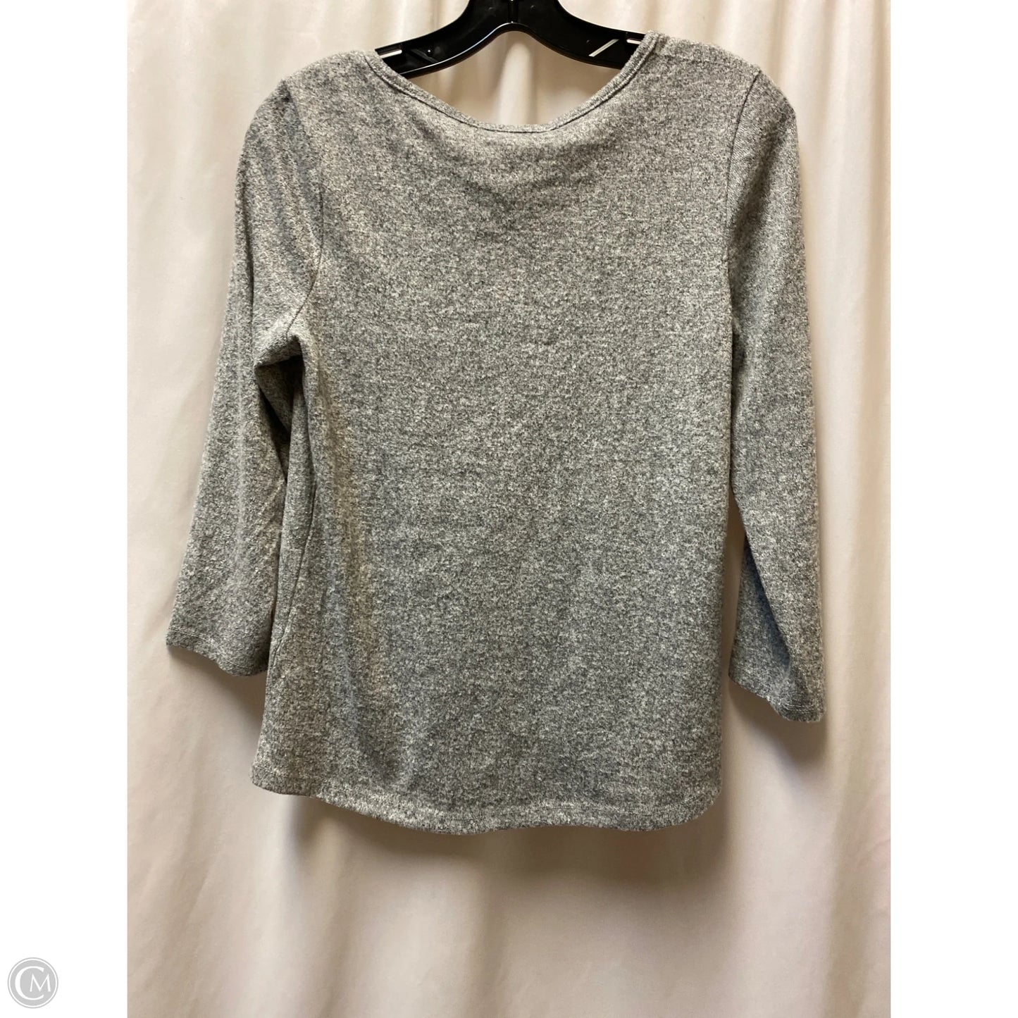 Top Long Sleeve By Vintage In Grey, Size: S
