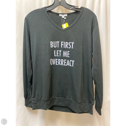 Top Long Sleeve By Mary Square In Black, Size: S