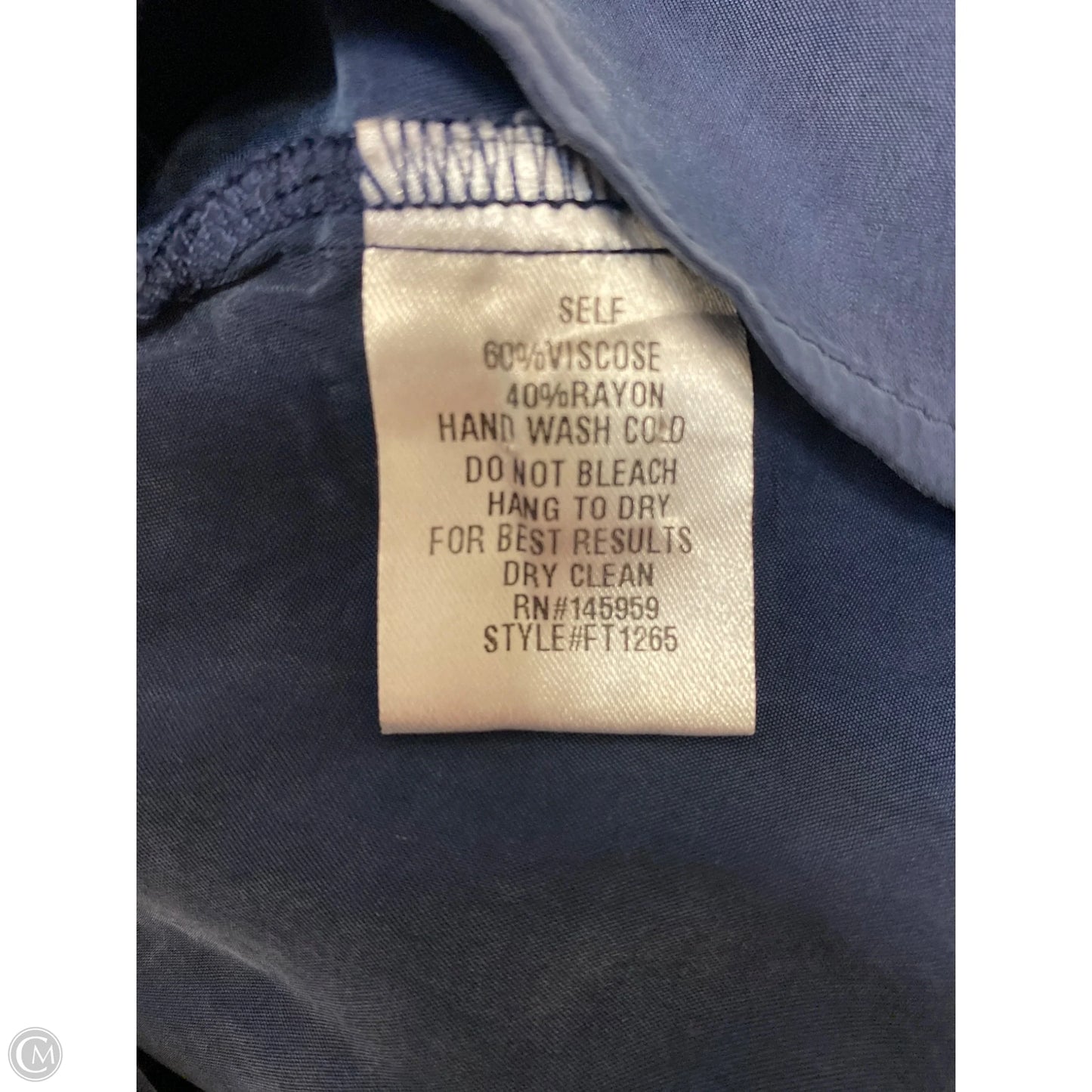 Top Long Sleeve By Dress Forum In Blue, Size: L