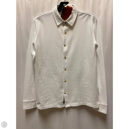 Top Long Sleeve By Clothes Mentor In White, Size: L