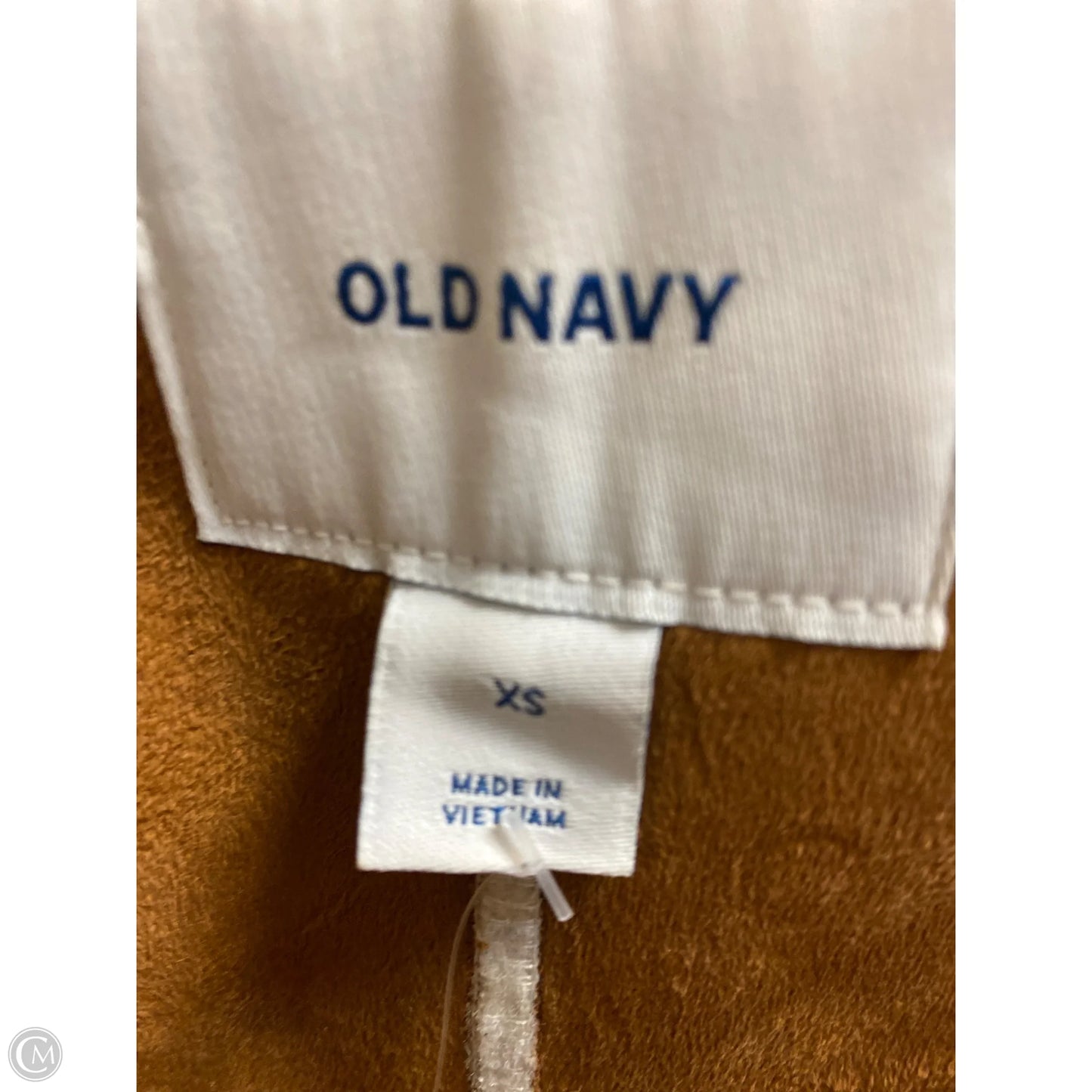 Jacket Faux Fur & Sherpa By Old Navy In Brown & White, Size: Xs