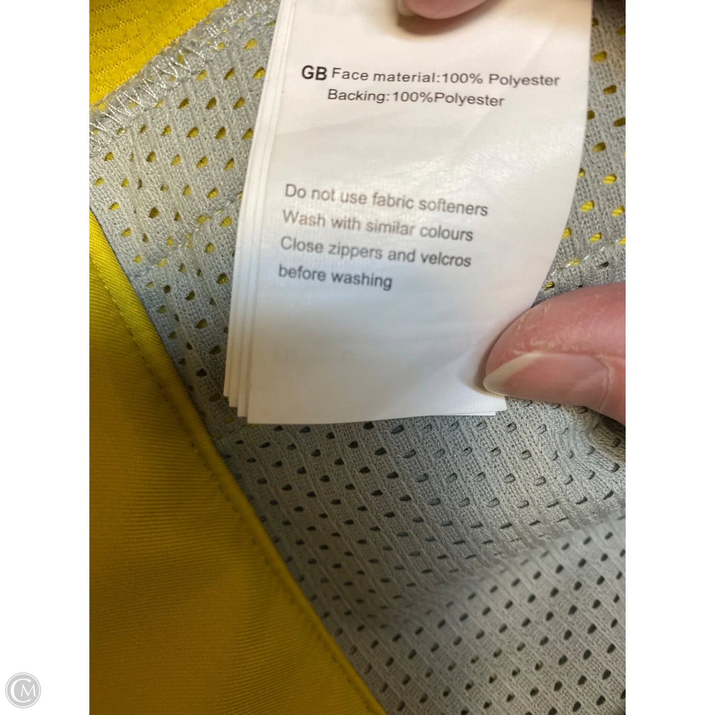 Jacket Moto By Clothes Mentor In Green & Yellow, Size: S