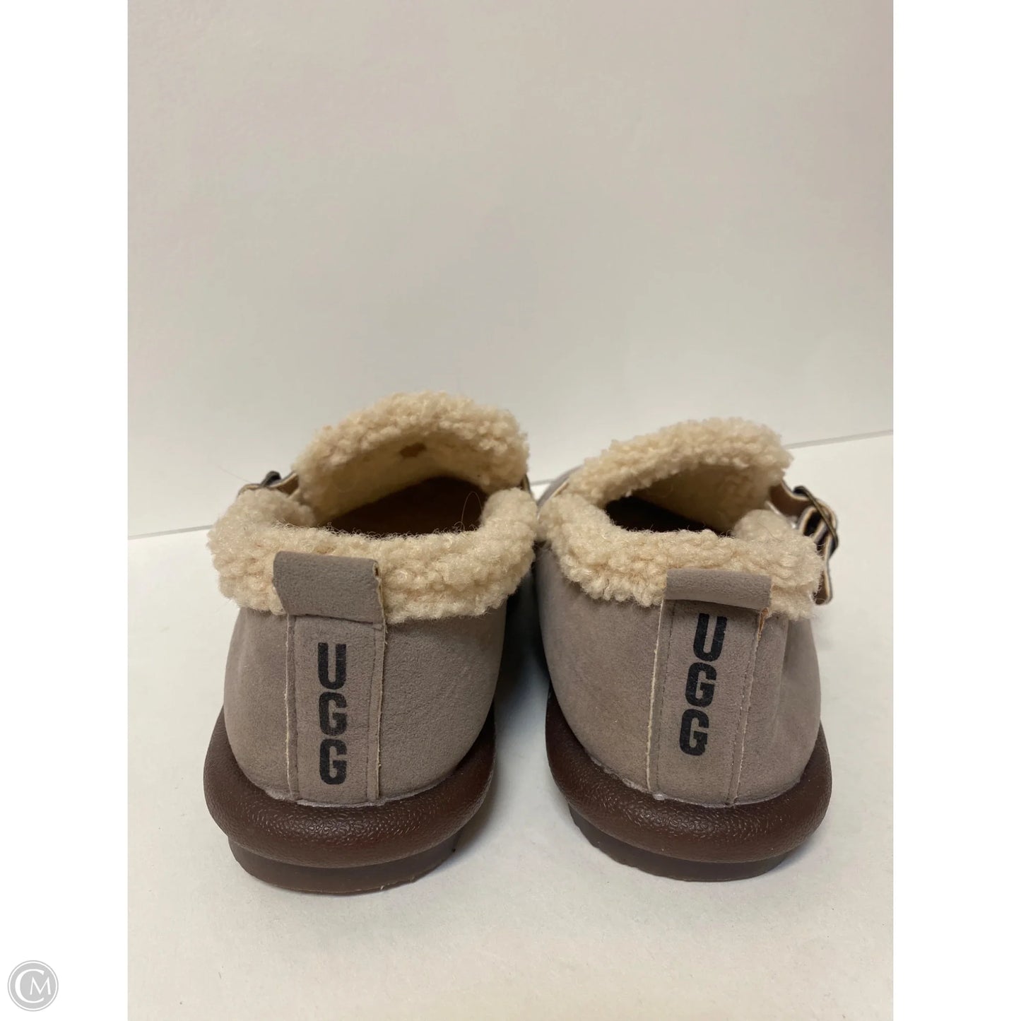 Slippers Designer By Ugg In Grey, Size: 8