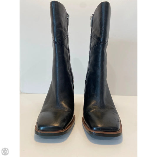 Boots Mid-calf Heels By Franco Sarto In Black, Size: 8