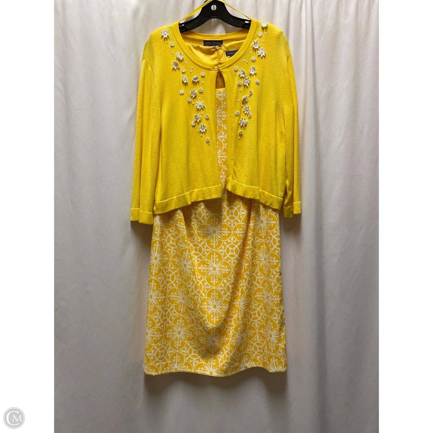 Dress Set 2pc By Jessica Howard In Yellow, Size: Xl