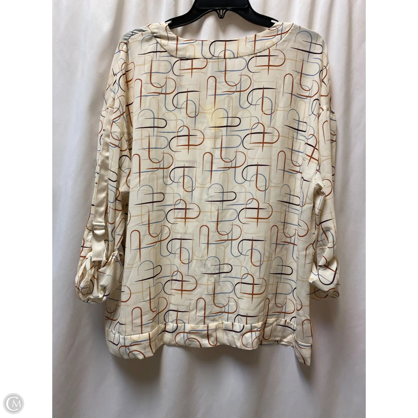 Top Long Sleeve By Worthington In Cream, Size: Xxl