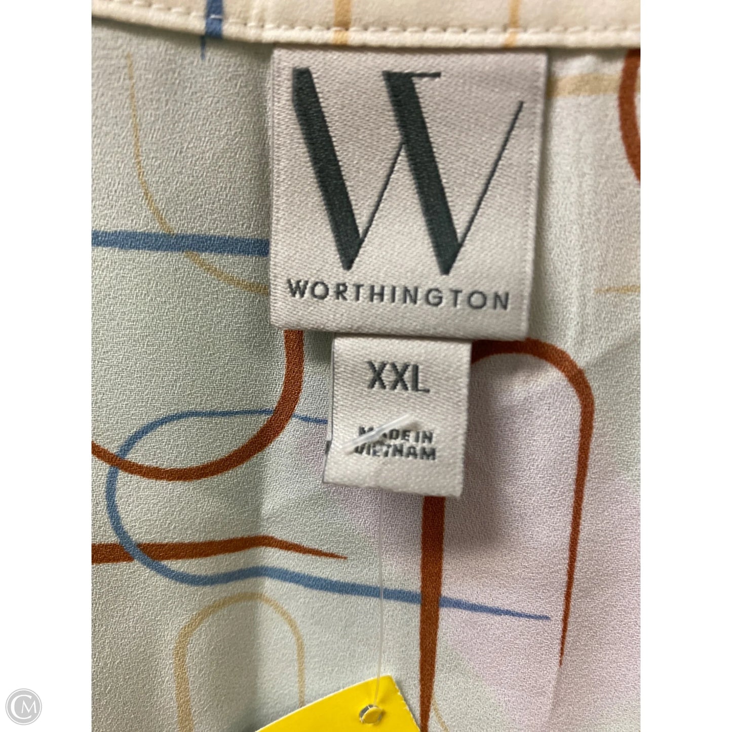 Top Long Sleeve By Worthington In Cream, Size: Xxl