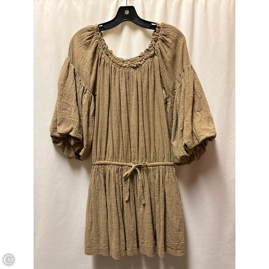 Top Long Sleeve By Mustard Seed In Taupe, Size: L