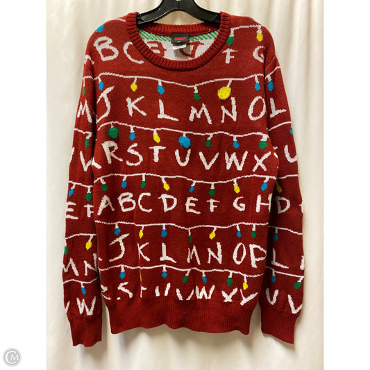 Sweater By Clothes Mentor In Maroon, Size: L
