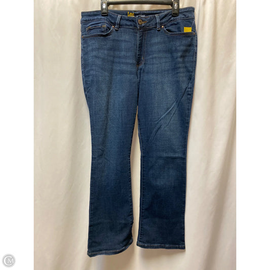 Jeans Boot Cut By Lee In Blue Denim, Size: 16