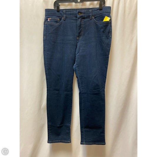 Jeans Straight By Chaps In Blue Denim, Size: 14