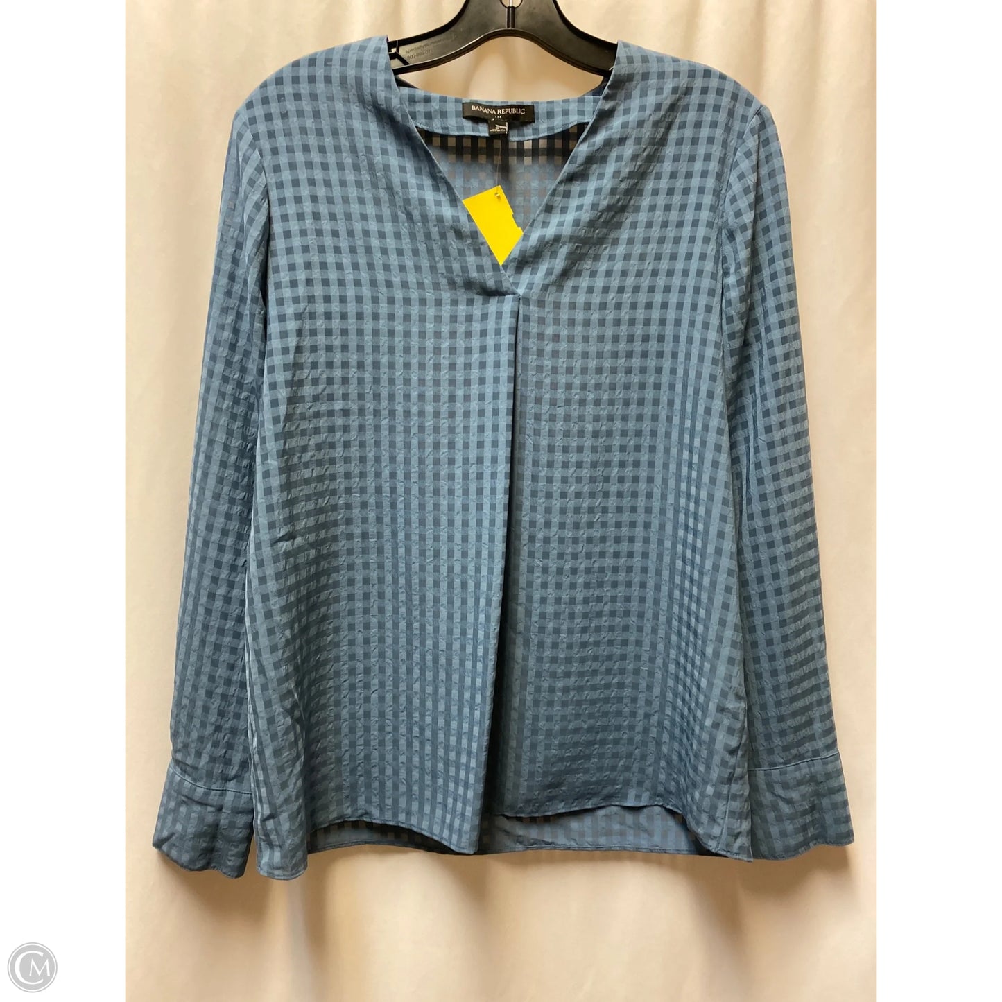 Top Long Sleeve By Banana Republic In Blue, Size: S