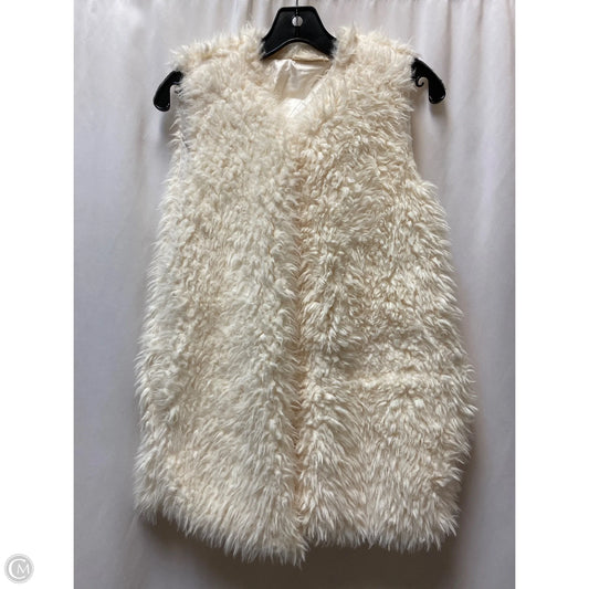 Vest Faux Fur & Sherpa By Bobbie Brooks In Cream, Size: L