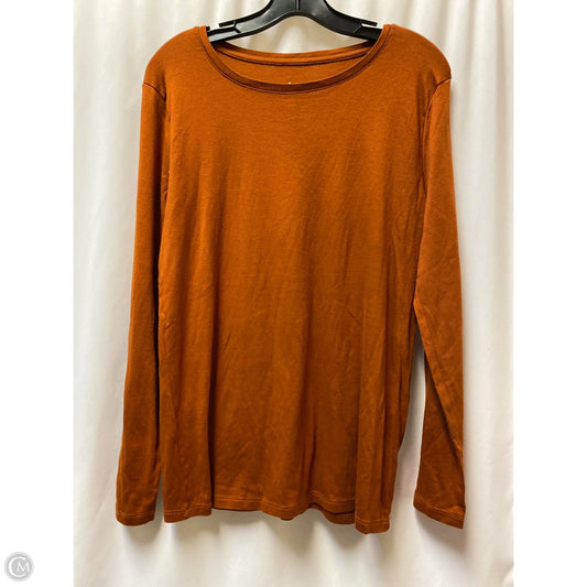 Top Long Sleeve By A New Day In Copper, Size: Xxl