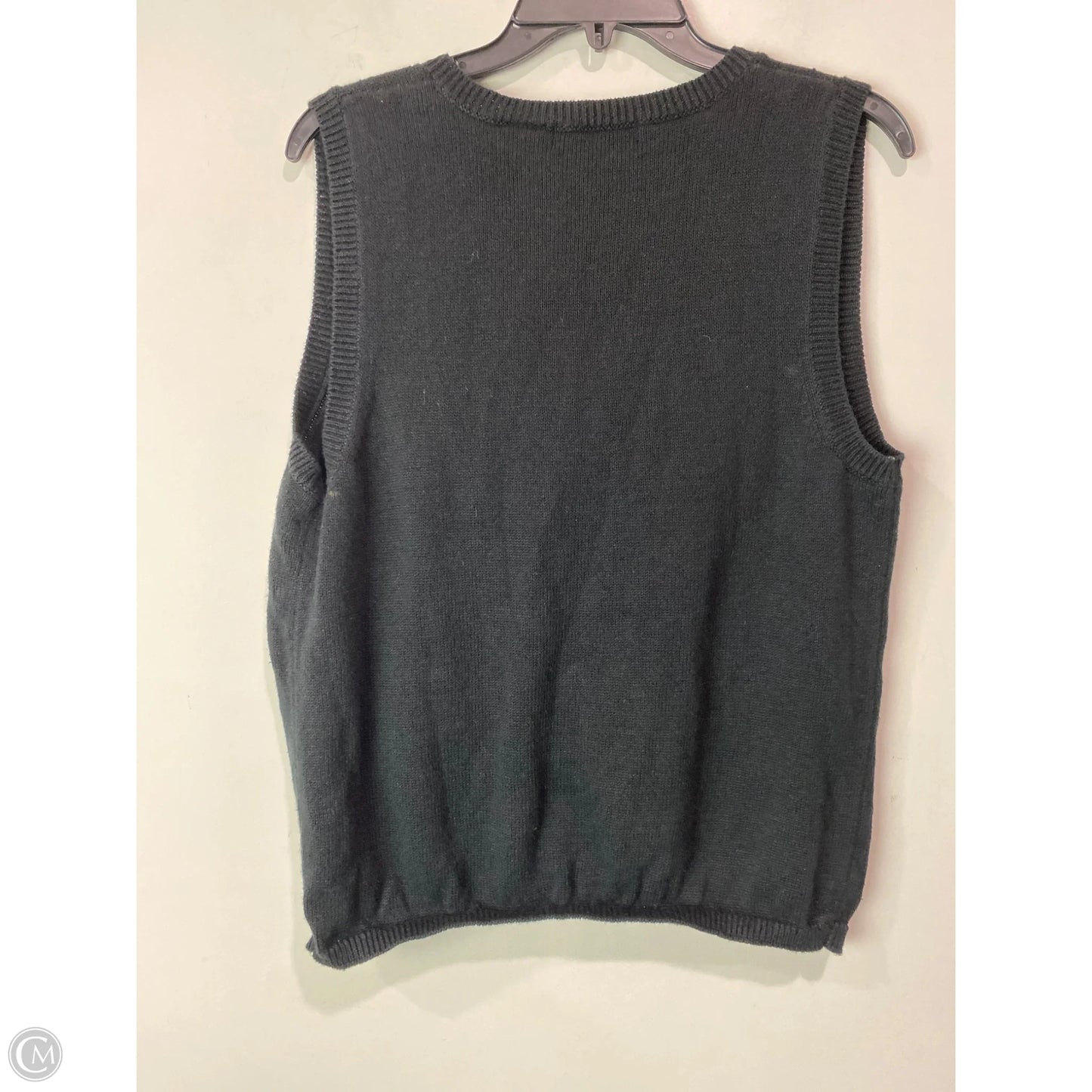 Vest Sweater By Clothes Mentor In Black, Size: Lp