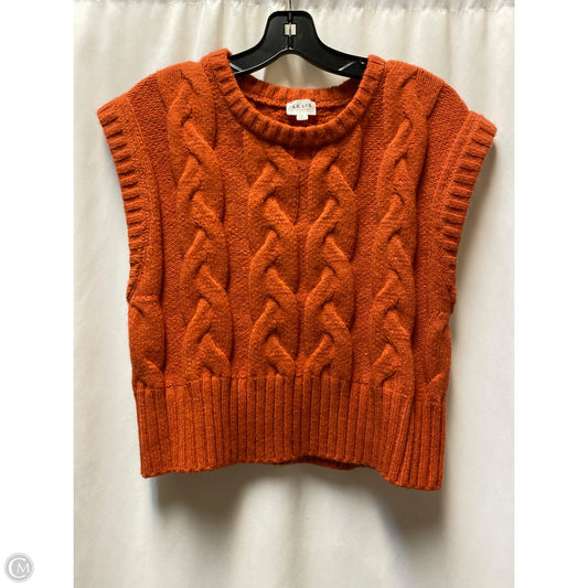 Vest Sweater By Clothes Mentor In Orange, Size: M