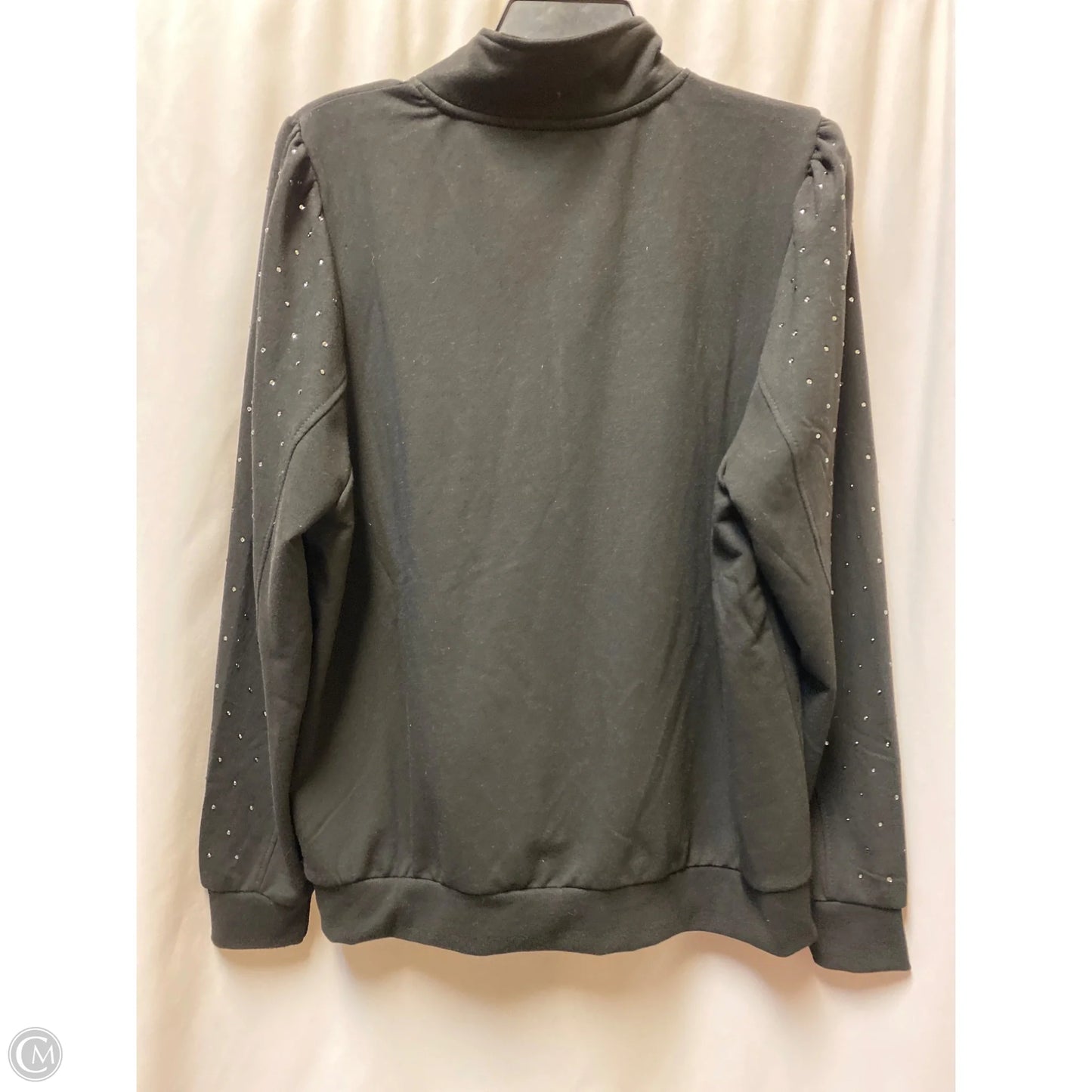 Sweatshirt Collar By Cato In Black, Size: L