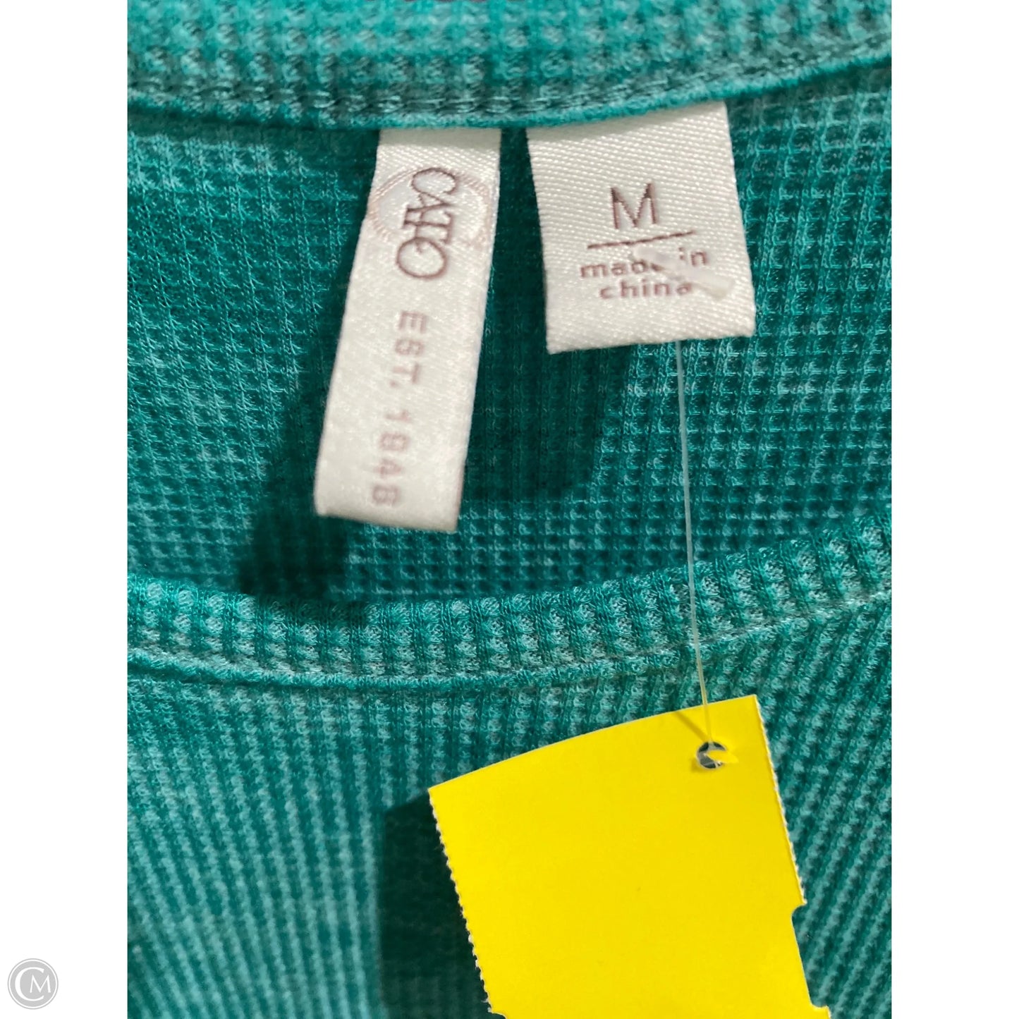 Top Long Sleeve By Cato In Green, Size: M