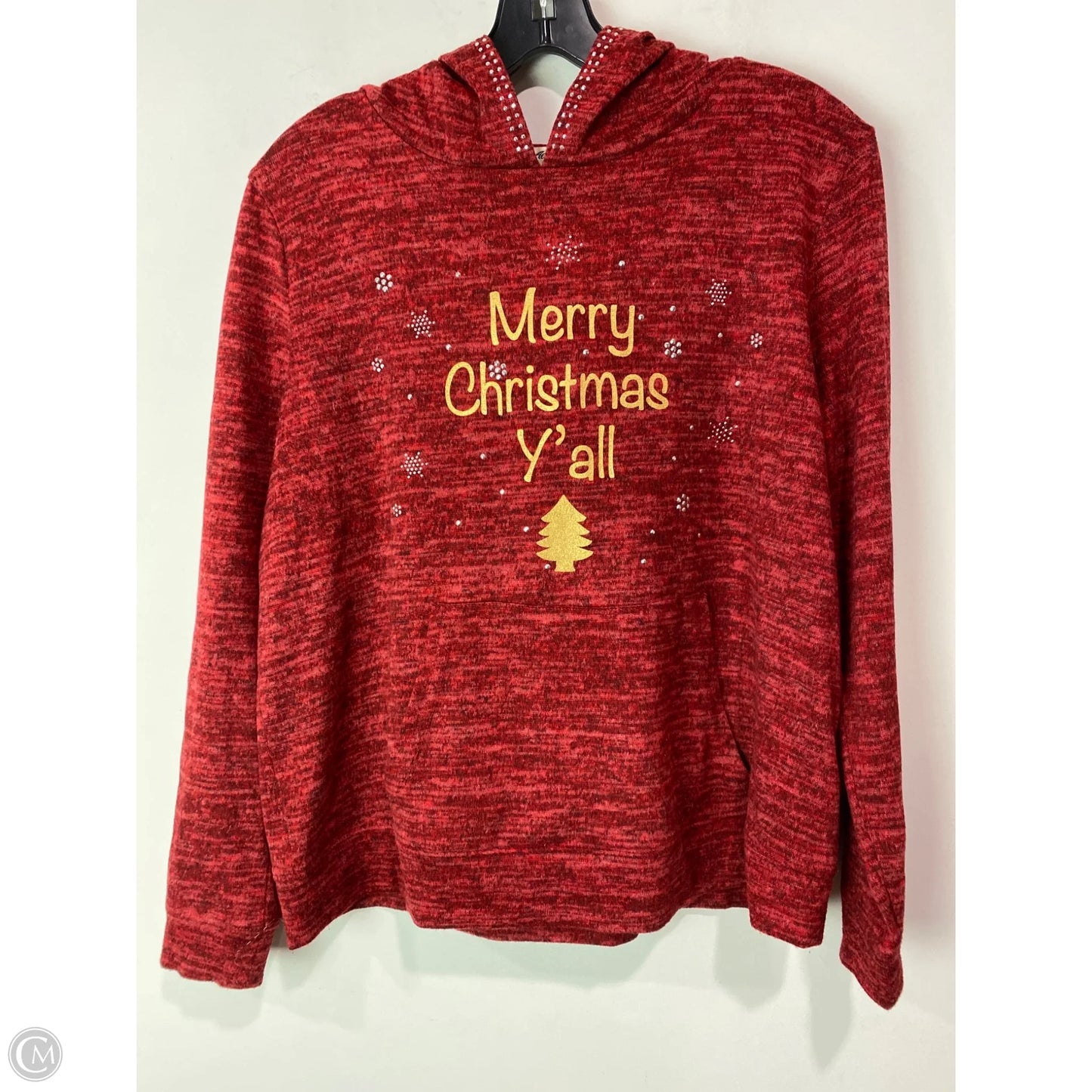 Top Long Sleeve By Clothes Mentor In Red, Size: L
