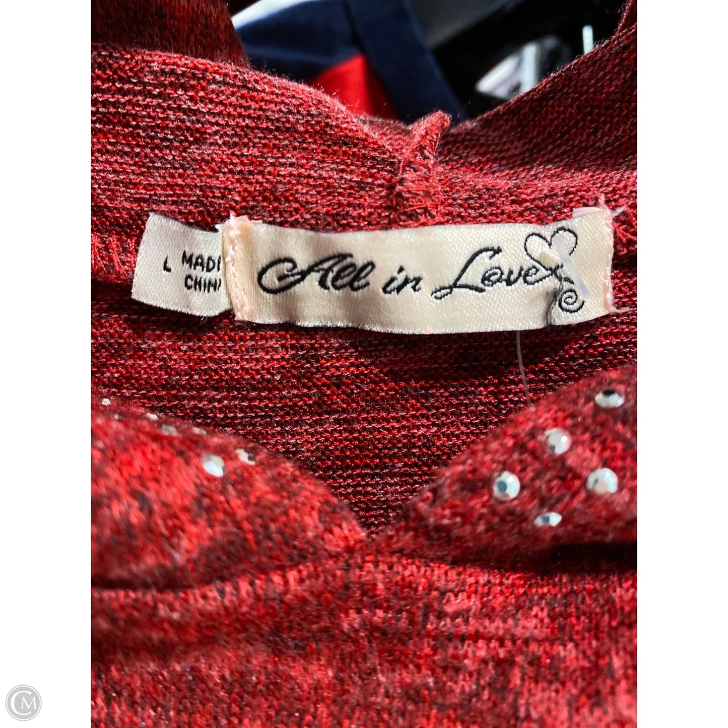 Top Long Sleeve By Clothes Mentor In Red, Size: L