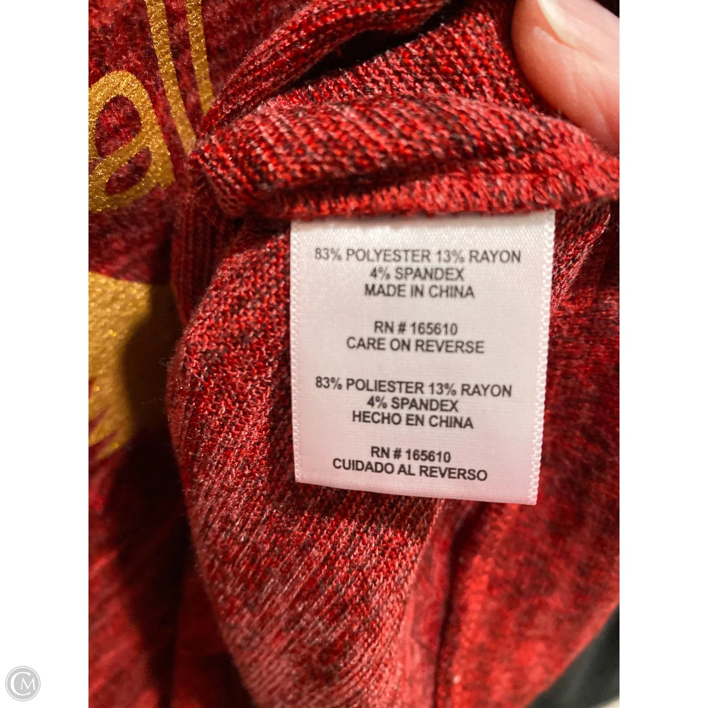 Top Long Sleeve By Clothes Mentor In Red, Size: L