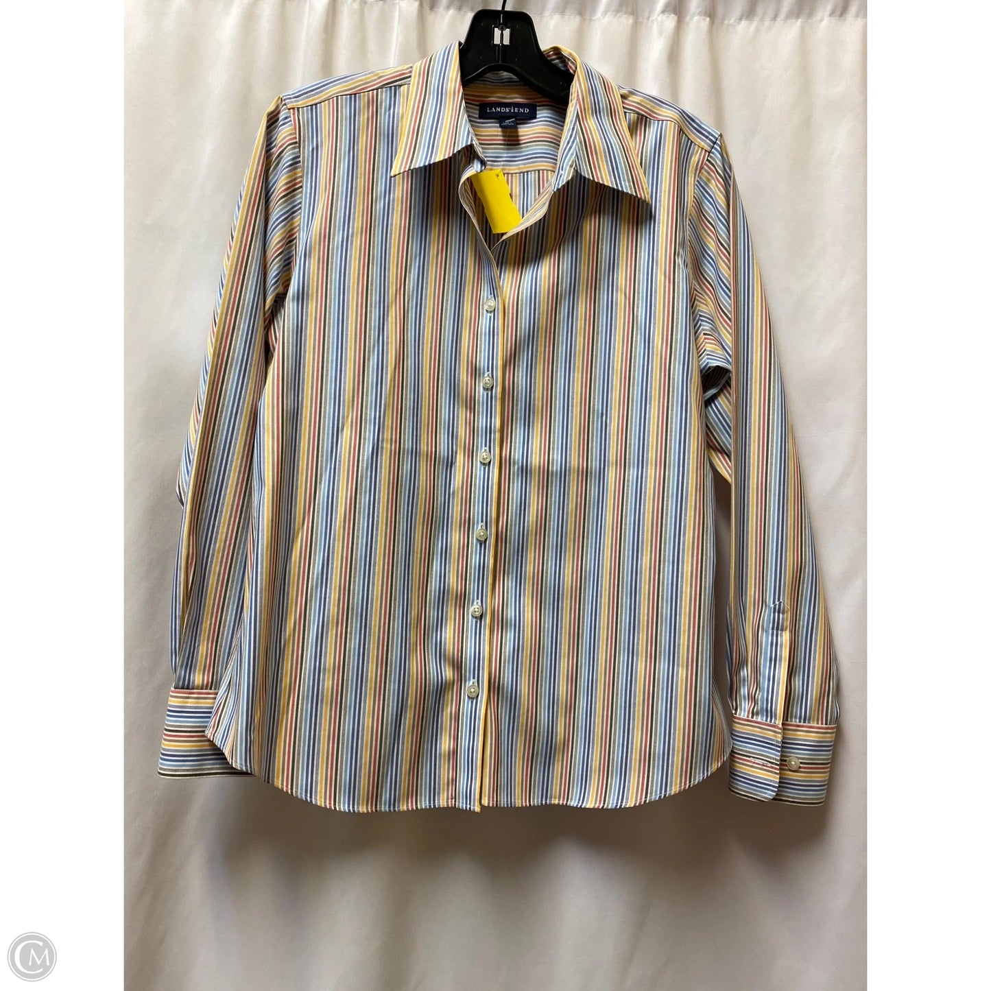 Top Long Sleeve By Lands End In Multi-colored, Size: M