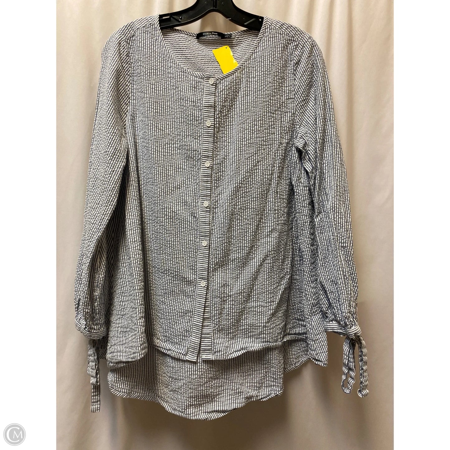 Top Long Sleeve By Doe & Rae In Blue, Size: L
