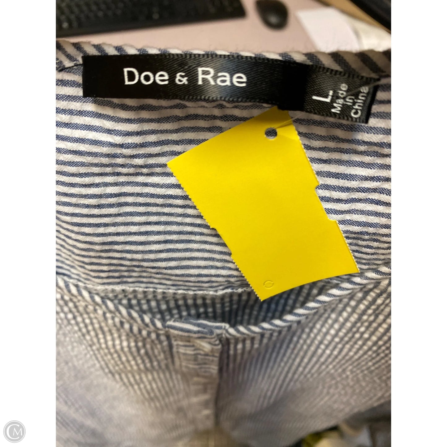 Top Long Sleeve By Doe & Rae In Blue, Size: L