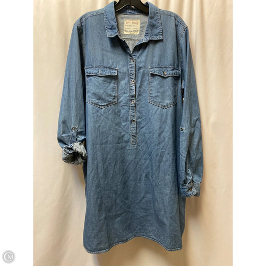 Dress Casual Midi By Clothes Mentor In Blue Denim, Size: Xl