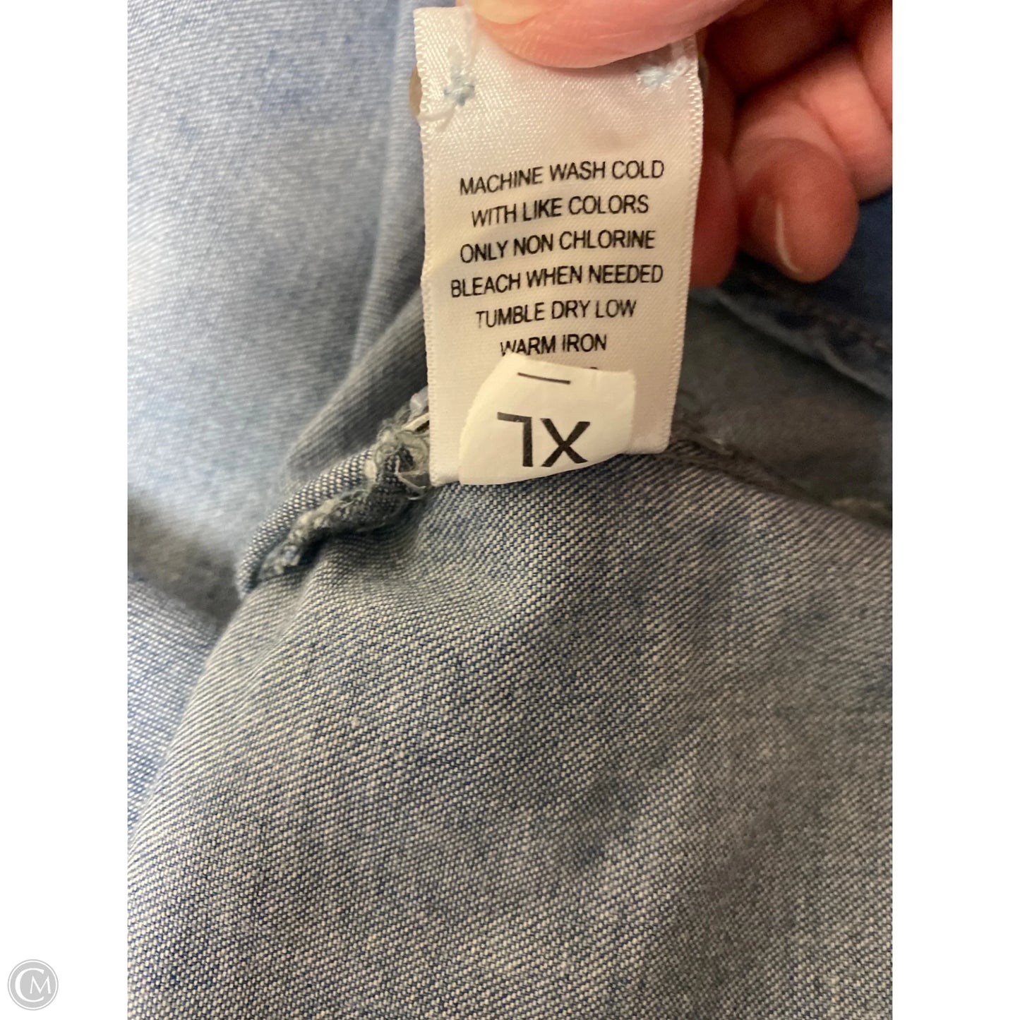 Dress Casual Midi By Clothes Mentor In Blue Denim, Size: Xl