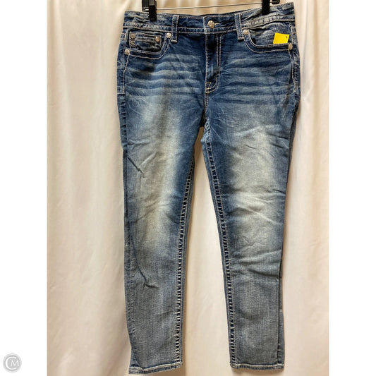 Jeans Straight By Miss Me In Blue Denim, Size: 18