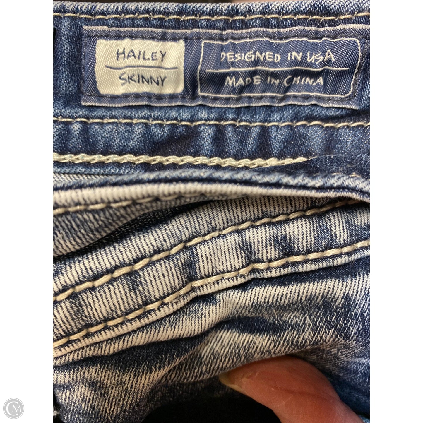 Jeans Straight By Miss Me In Blue Denim, Size: 18