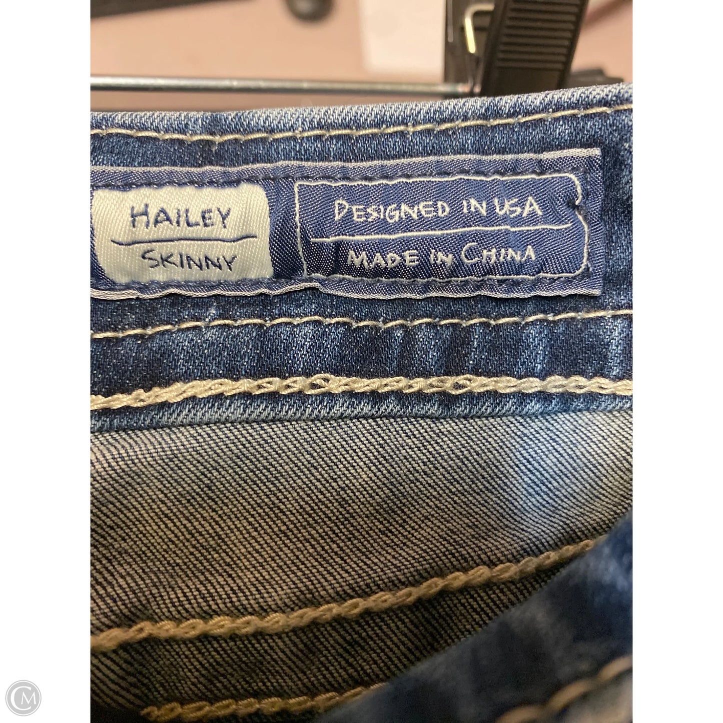 Jeans Straight By Miss Me In Blue Denim, Size: 16