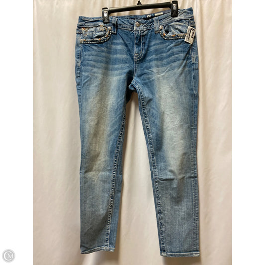 Jeans Straight By Miss Me In Blue Denim, Size: 14