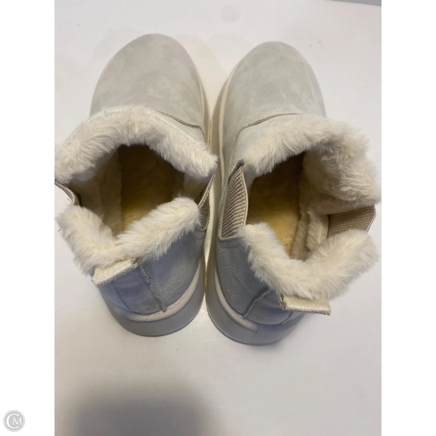 Boots Ankle Flats By Clothes Mentor In Cream, Size: 9.5