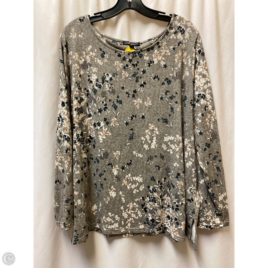 Top Long Sleeve By Mario Serrani In Taupe, Size: Xl