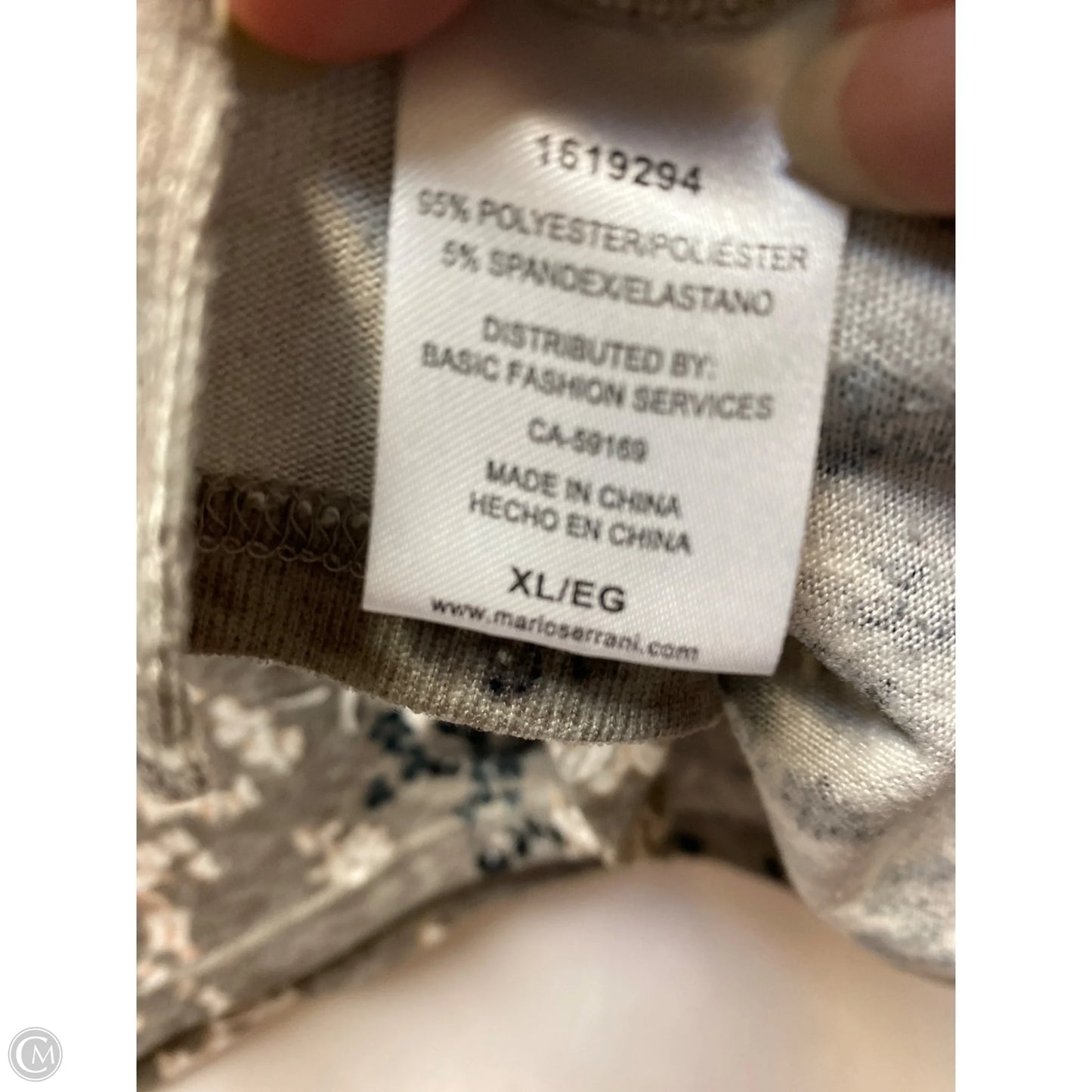 Top Long Sleeve By Mario Serrani In Taupe, Size: Xl
