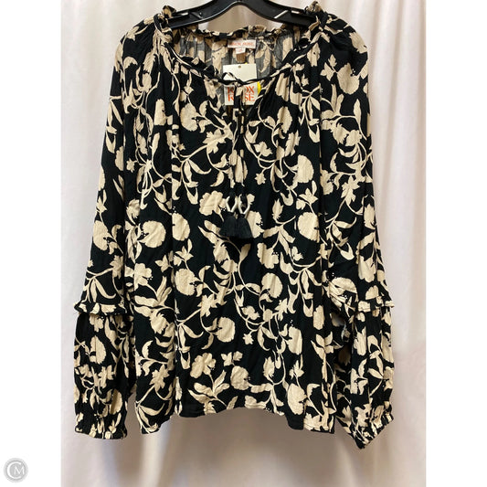 Top Long Sleeve by Knox Rose In Tan&Black, Size: Xxl