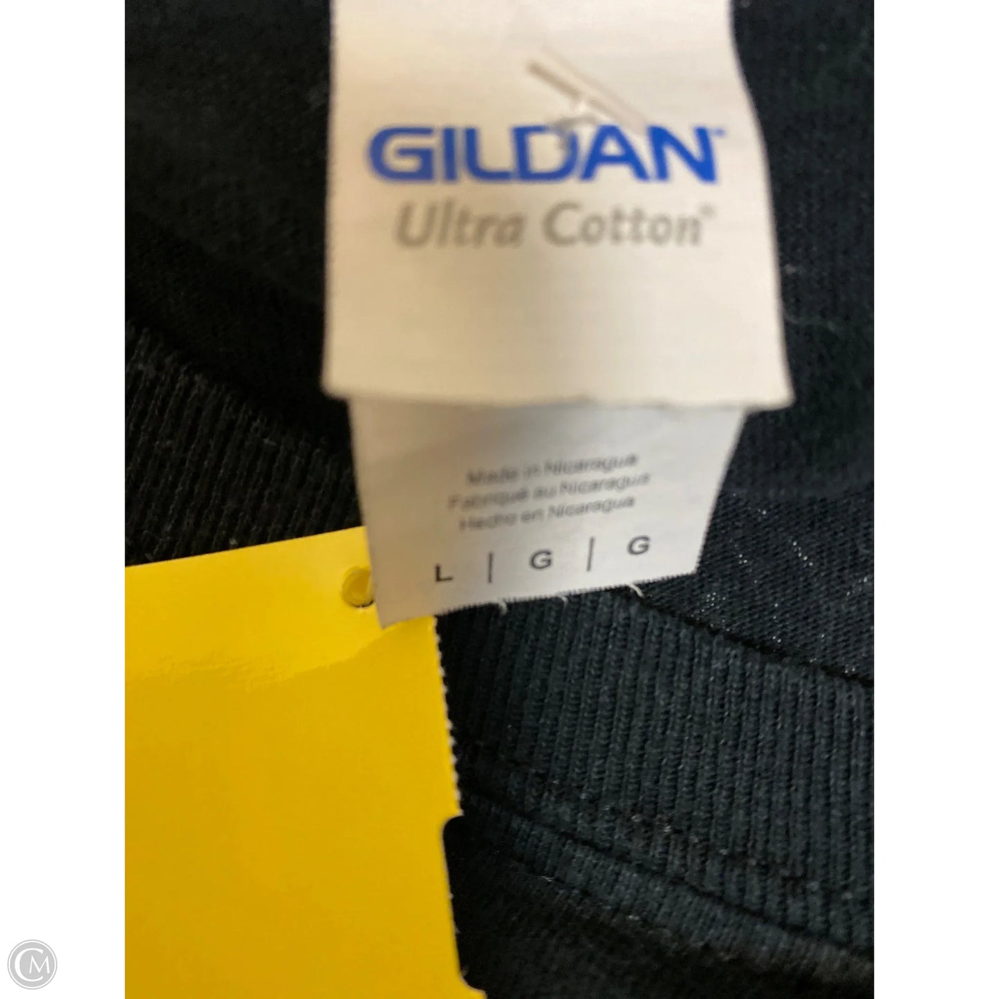 Top Long Sleeve By Gildan In Black, Size: L