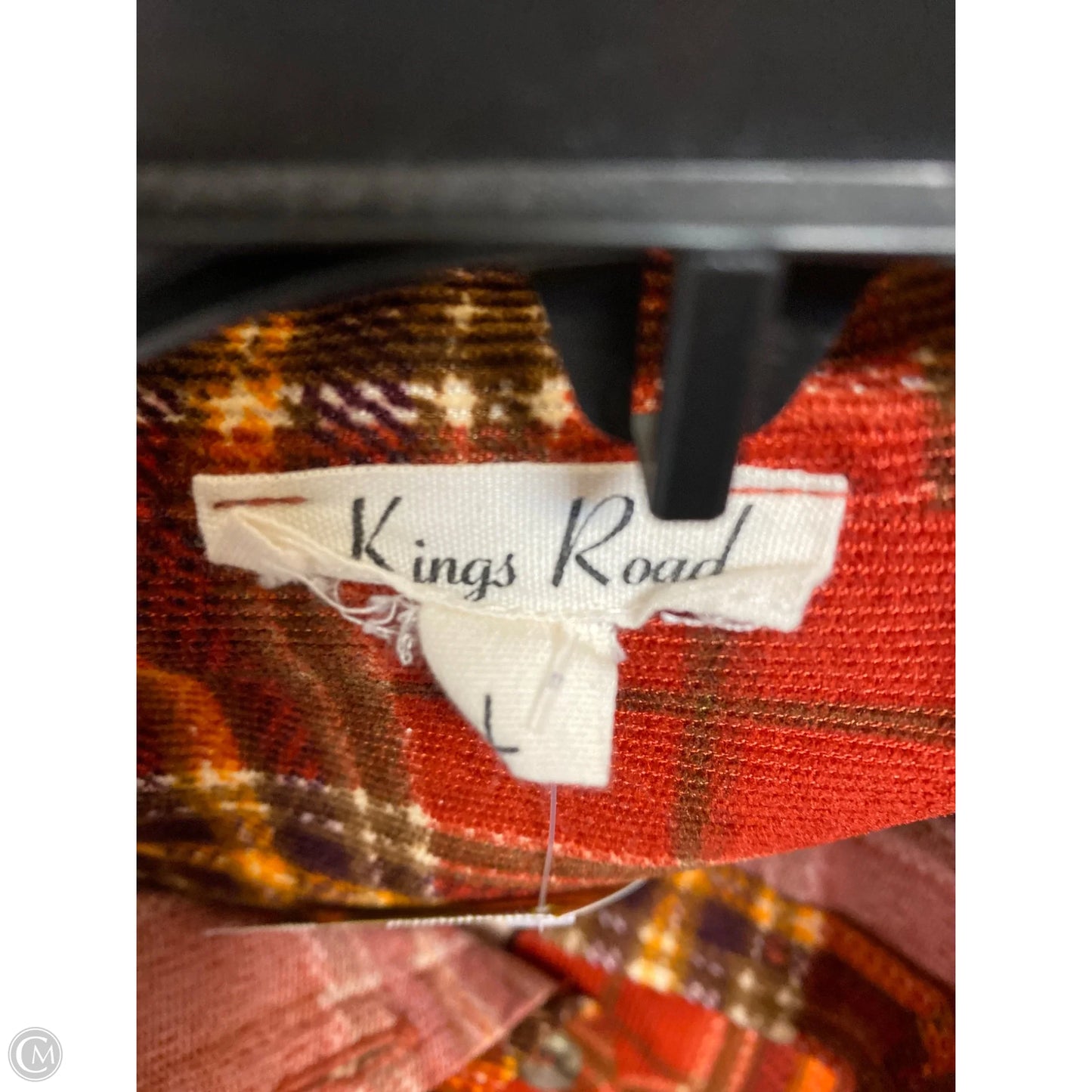 Top Long Sleeve By Clothes Mentor In Plaid Pattern, Size: L