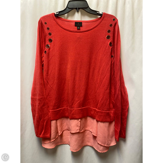 Sweater By Worthington In Pink, Size: Xl