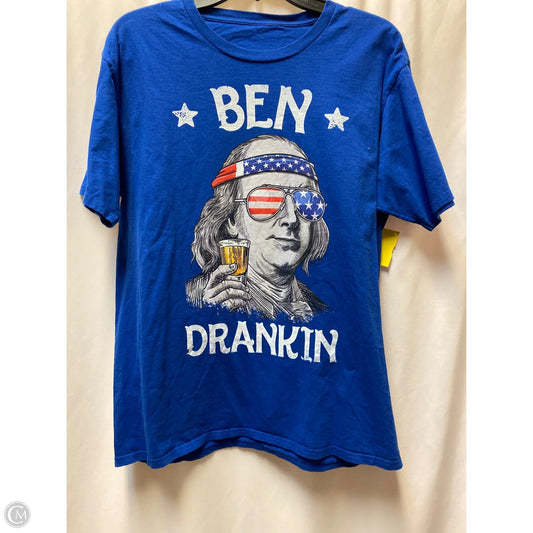 Top Short Sleeve By Clothes Mentor In Blue, Size: M