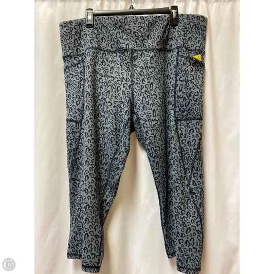 Athletic Leggings By Rbx In Grey, Size: 3x