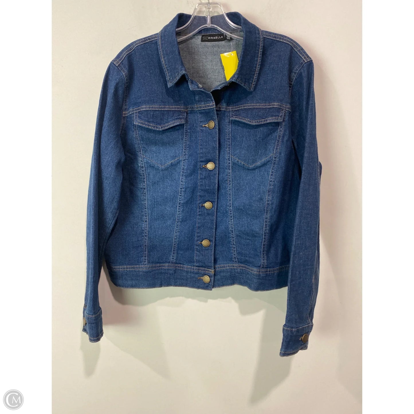 Jacket Denim By Rafaella In Blue Denim, Size: M