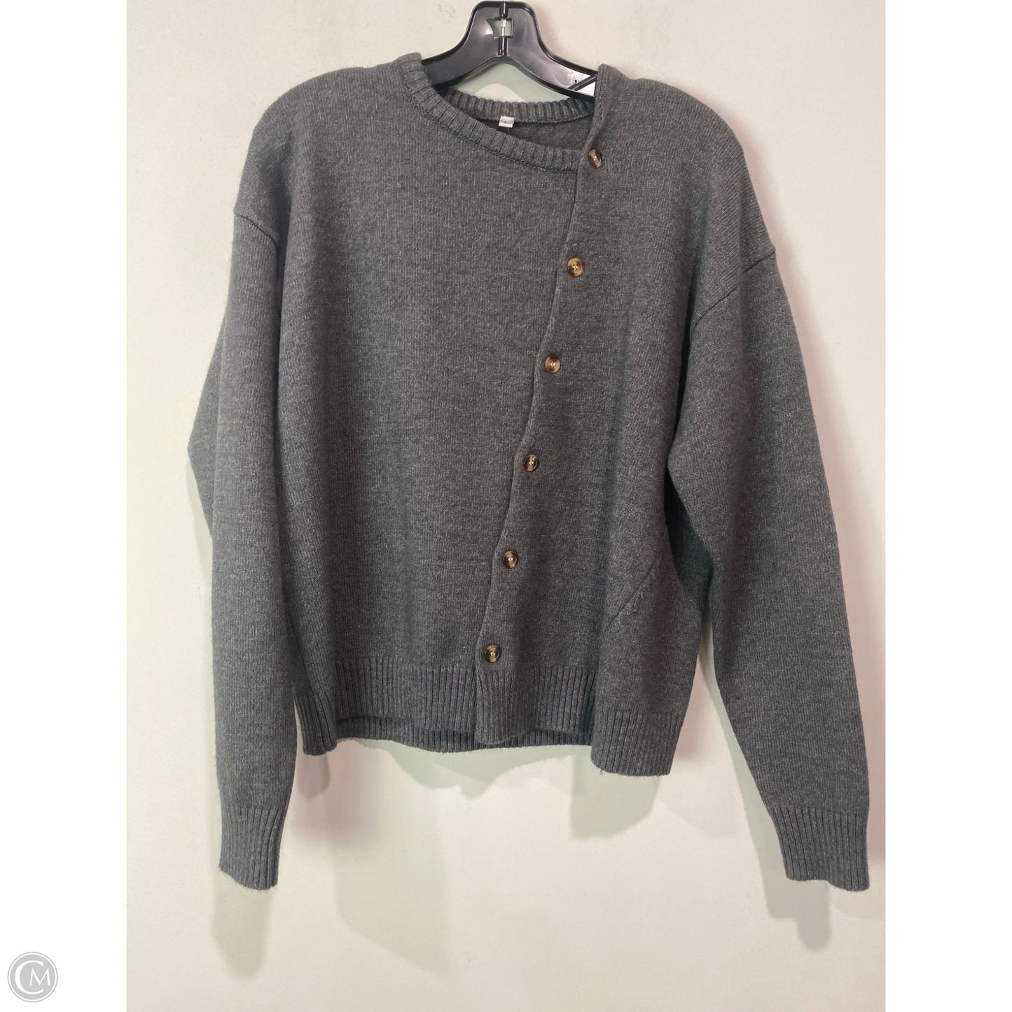 Sweater By Clothes Mentor In Grey, Size: L