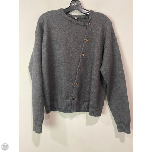 Sweater By Clothes Mentor In Grey, Size: L