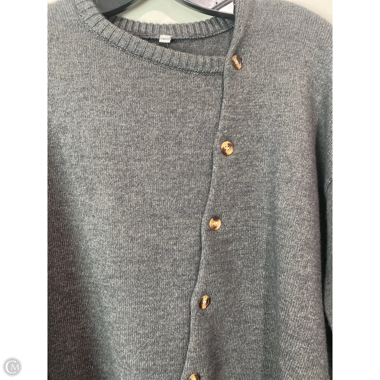 Sweater By Clothes Mentor In Grey, Size: L