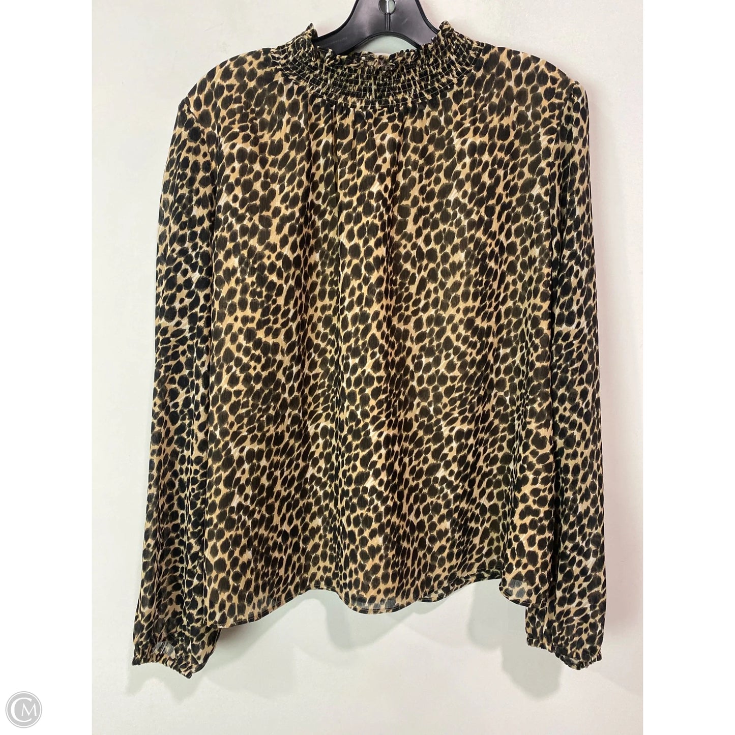 Top Long Sleeve By J. Crew In Animal Print, Size: L