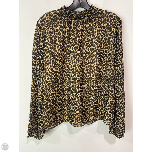 Top Long Sleeve By J. Crew In Animal Print, Size: L