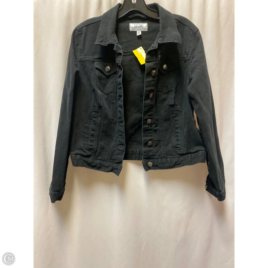 Jacket Denim By Time And Tru In Black Denim, Size: S
